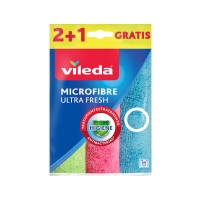 Antibakteriální švédská utěrka Vileda Ultra Fresh - mikrovlákno, 30x30 cm, mix barev, 3 ks