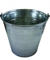 Kovový kbelík bez výlevky 12 l - s uchem, pozinkovaný