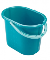 Plastový kbelík 10 l Leifheit Picobello - s uchem, 2 výlevky, tyrkysový