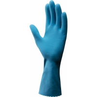 Úklidové rukavice Vileda Comfort & Care L-9 - gumové-latexové, modré, 1 pár