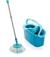 Úklidový set Leifheit Clean Twist Disc Mop Ergo - s třásňovým mopem z mikrovlákna