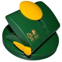 Děrovačka ICO Green - 15 listů, plast, zelená - DOPRODEJ