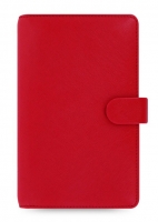 Osobní compact diář Filofax Saffiano - 188x125x26 mm, červený