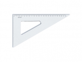 Plastové pravítko trojúhelník Koh-I-Noor - 22 cm, transparentní