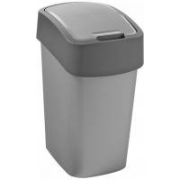 Výklopný odpadkový koš Curver Flip Bin 50 l - plastový, stříbrný/šedý
