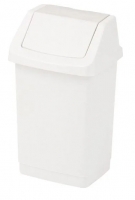 Výklopný odpadkový koš Curver Click-It 15 l - plastový, bílý