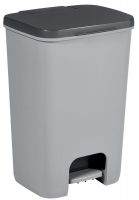 Pedálový odpadkový koš Curver Essentials 40 l - plastový, antracitový/stříbrný