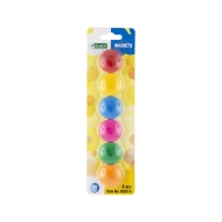 Plastové magnety - průměr 30 mm, mix barev, 6 ks