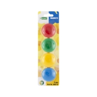 Plastové magnety - průměr 40 mm, mix barev, 4 ks