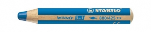Pastelka Stabilo Woody 3 in 1 - modrá, 1 ks