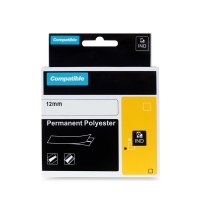 PRINTLINE kompatibilní páska s DYMO 622289, 12mm, 5.5m, černý tisk/průhl p., RHINO polyes.