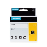 PRINTLINE kompatibilní páska s DYMO 18433, 19mm,5.5m,černý tisk/žlutý p., RHINO, vinyl.