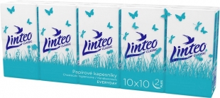 Papírové kapesníčky Linteo Classic - dvouvrstvé, 100% celulóza, 10x10 ks