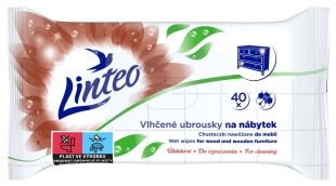 Antibakteriální vlhčené ubrousky na nábytek Linteo - 40 ks