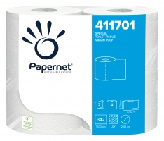 Toaletní papír Papernet Special 411701 - dvouvrstvý, 100% celulóza, 37,6 m, 342 útržků, 4 role - DOPRODEJ