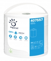 Průmyslová utěrka Papernet Dry Tech 407557 - dvouvrstvá, celulóza TAD, 152 m, bílá, 1 role