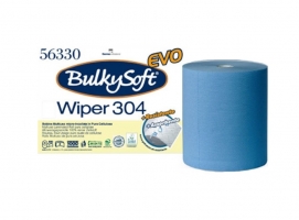 Průmyslová utěrka Bulky Soft Wiper 56330 - dvouvrstvé, 100% celulóza, výška 26 cm, 304 m, 800 útržků, modré, 2 role