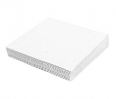 Papírové ubrousky - 30x30 cm, jednovrstvé, 100% celulóza, bílé, 100 ks