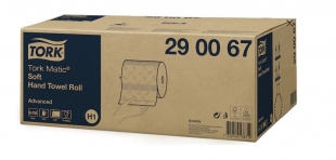 Jemný papírový ručník Tork Matic Advanced 290067 - v roli, dvouvrstvý, celulóza+recykl, 150 m, 600 útržků, systém H1, 6 rolí