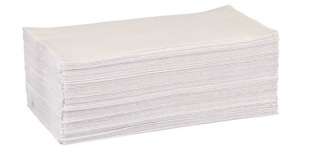 Skládaný papírový ručník ZZ - 23x25 cm, jednovrstvý, 100% celulóza, 4000 ks