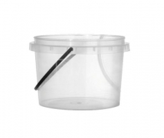 Potravinářský kbelík 0,5 l - s uchem a pojistkou, plastový, transparentní