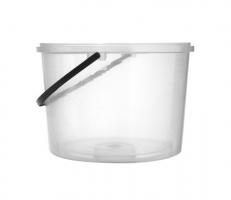 Potravinářský kbelík 5 l - s uchem a pojistkou, plastový, transparentní