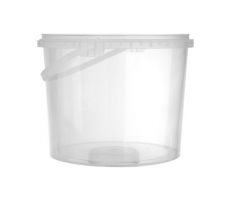 Potravinářský kbelík 3 l - s uchem a pojistkou, plastový, transparentní