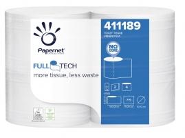 Toaletní papír Papernet FullTech 411189 - dvouvrstvý, 100% celulóza, 100,1 m, 4 role - DOPRODEJ
