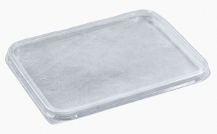 Hranaté víčko na misku 1000/1500/2000 ml - plastové, transparentní, 50 ks - DOPRODEJ