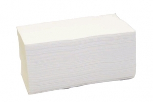 Skládaný papírový ručník ZZ - 21x23 cm, dvouvrstvý, 100% lepená celulóza, 4000 ks