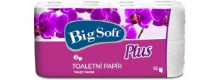 Toaletní papír Big Soft Plus - dvouvrstvý, 100% celulóza, 160 útržků, 16 rolí