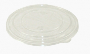 Plastové víčko k EKO misce na salát 1090 ml - průměr 168 mm, PET, transparentní, 50 ks