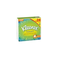 Papírové kapesníčky Kleenex Balsam - třívrstvé, 100% celulóza, 24 balíčků