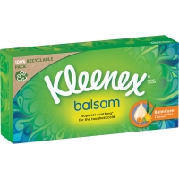 Kosmetické kapesníčky Kleenex Balsam - v krabičce, třívrstvé, 100% celulóza, 64 ks