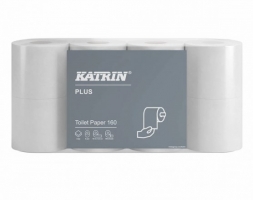 Toaletní papír Katrin Plus 112966 - dvouvrstvý, 100% celulóza, 17,94 m, 156 útržků, 8 rolí