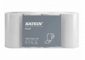 Toaletní papír Katrin Plus 16525 - třívrstvý, 100% celulóza, 17,3 m, 150 útržků, 8 rolí