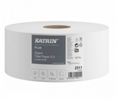 Toaletní papír do zásobníku Katrin Plus Gigant 2511 - dvouvrstvý, 100% celulóza, systém S2, 12 rolí
