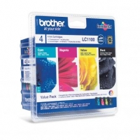 Brother originální ink LC-1100VALBP, CMYK, 450/3x325str., Brother DCP-385C, 585CW, MFC-490CW, výhodné balení