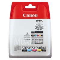 Canon originální ink PGI-580PGBK/CLI-581CMYBK Multi pack, CMYK+PGBK, 1*11.2 + 4*5.6ml, 2078C005, Canon PIXMA TR7550, TR8550, TS615