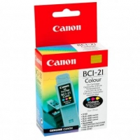 Canon originální ink BCI21C, color, blistr, 120str., 0955A351, Canon BJ-C4000, 2000, 4100, 4400, 4650, 5500