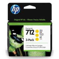 HP originální ink 3ED79A, HP 712, yellow, 29ml, HP DesignJet Studio,T210,T230,T250,T630,T650