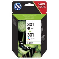 HP originální ink N9J72AE, black/color, blistr, 190/165str., HP 301, HP Deskjet 1510, 3055A, Officejet 2622