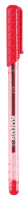 Jednorázové kuličkové pero Kores K1 Pen - 0,7 mm, plastové, červené