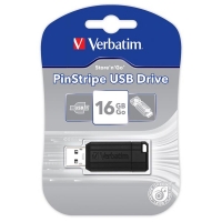 USB Flash disk Verbatim PinStripe 16 GB - 2.0, černý