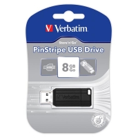 USB Flash disk Verbatim PinStripe 8 GB - 2.0, černý