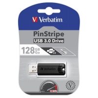 USB Flash disk Verbatim PinStripe 128 GB - 3.0, černý