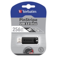 USB Flash disk Verbatim PinStripe 256 GB - 3.0, černý