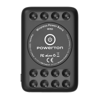 Powerbanka Powerton - bezdrátová, Li-pol, 5000 mAh, 5 V, černá