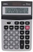 Stolní kalkulačka Deli E1222 - 1 řádek, 12 znaků, šedá