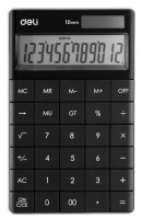 Stolní kalkulačka Deli E1589 - 1 řádek, 12 znaků, černá